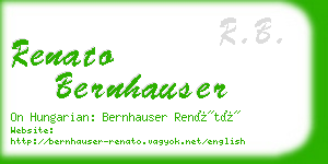 renato bernhauser business card